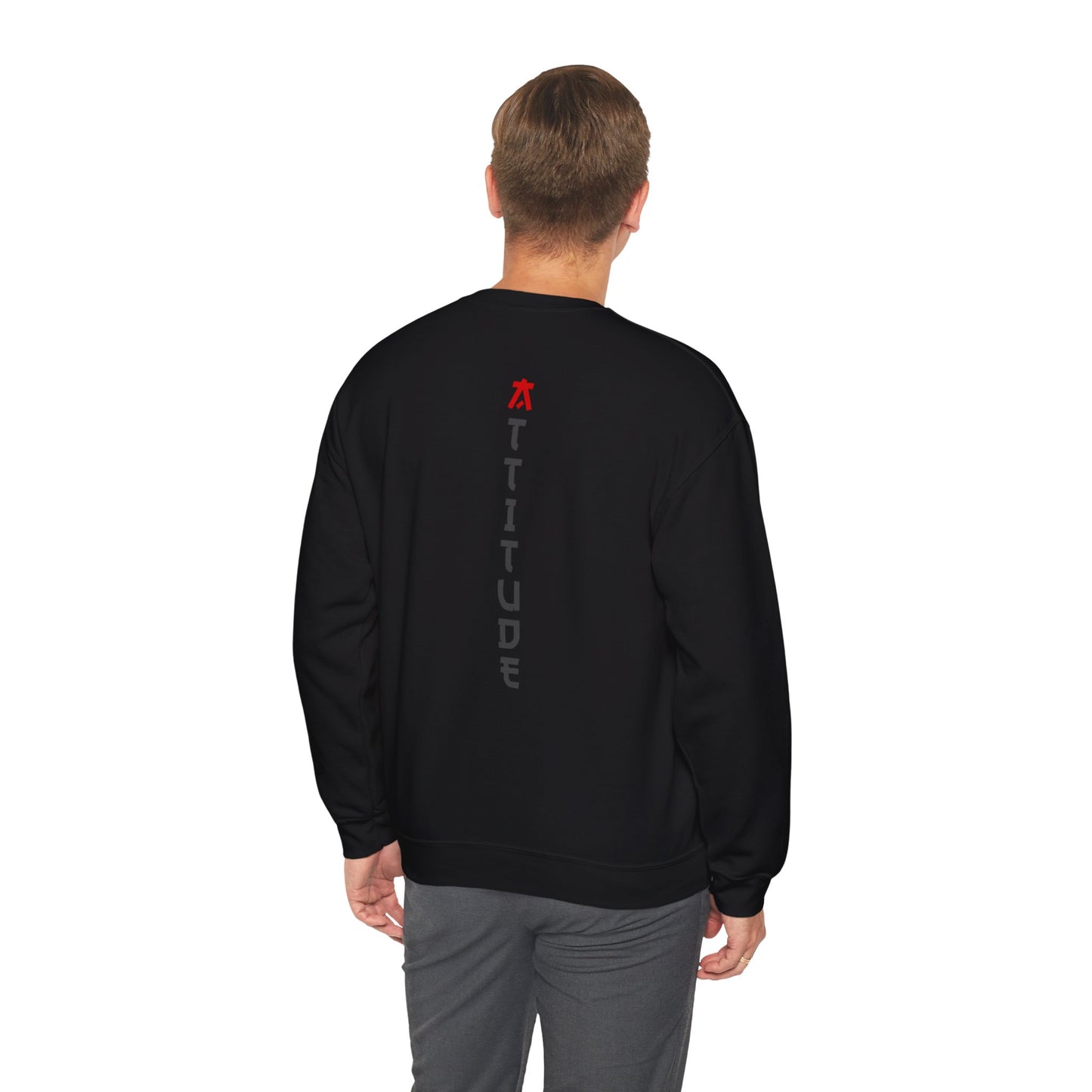 Attitude Text Sweatshirt — Bold Graphic Crewneck