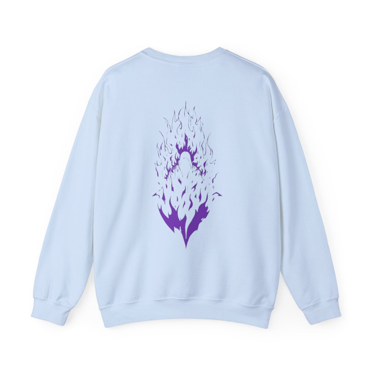 Flame Spirit Crewneck Sweatshirt — Purple Phoenix Back Graphic