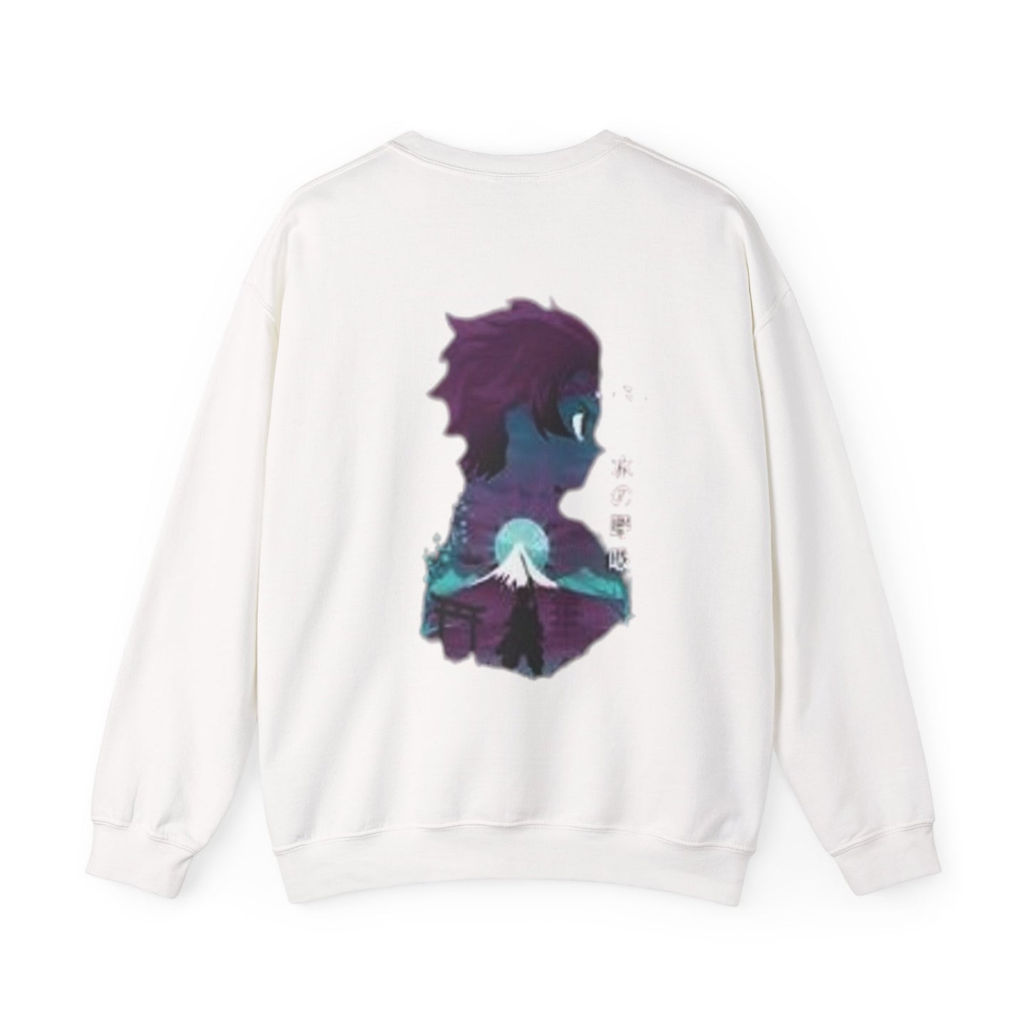Anime Sweatshirt — Mountain Nightscape with Kanji