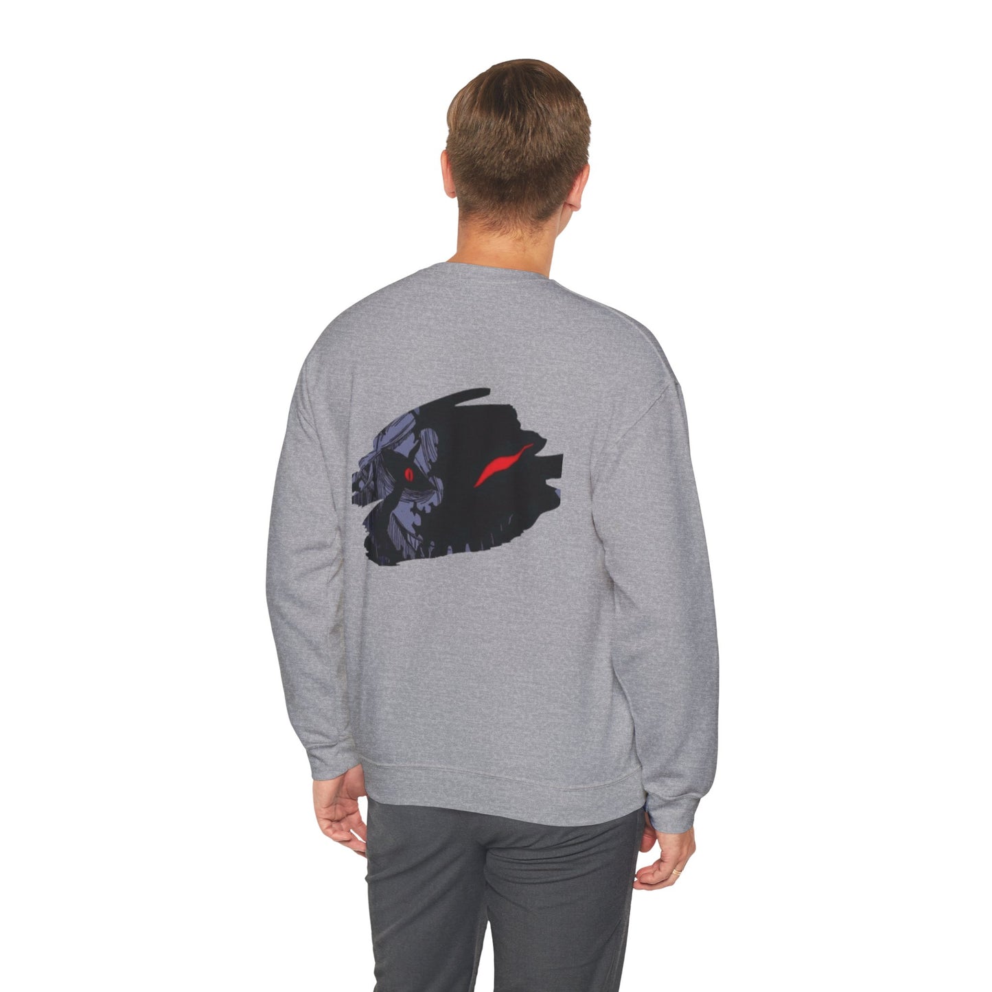 Crewneck Sweatshirt — Dark Werewolf Brushstroke Design