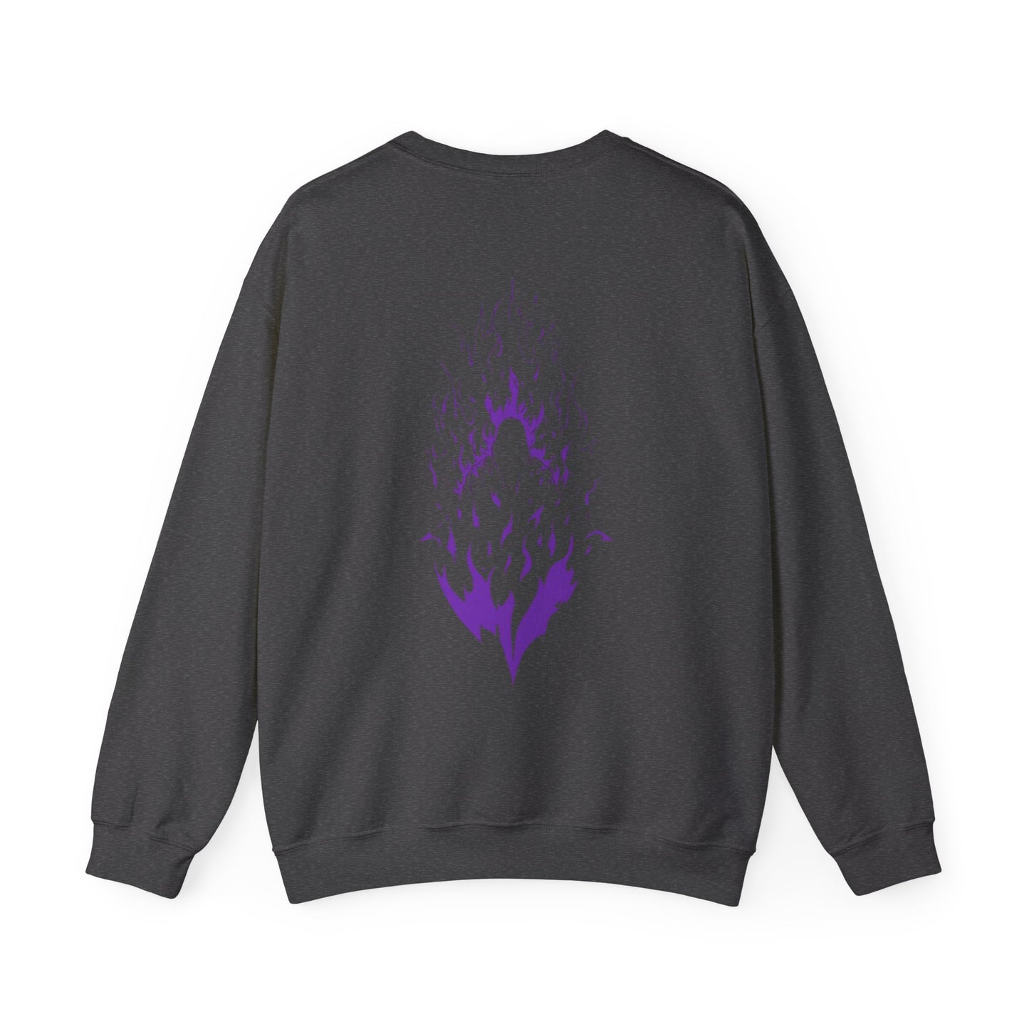 Flame Spirit Crewneck Sweatshirt — Purple Phoenix Back Graphic