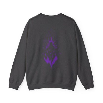 Flame Spirit Crewneck Sweatshirt — Purple Phoenix Back Graphic