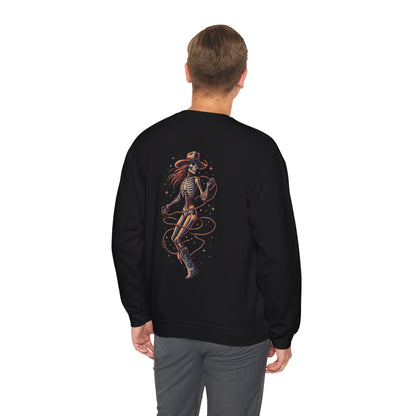 Cowgirl Skeleton Graphic Sweatshirt – Western Halloween Crewneck