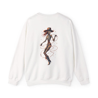Cowgirl Skeleton Graphic Sweatshirt – Western Halloween Crewneck