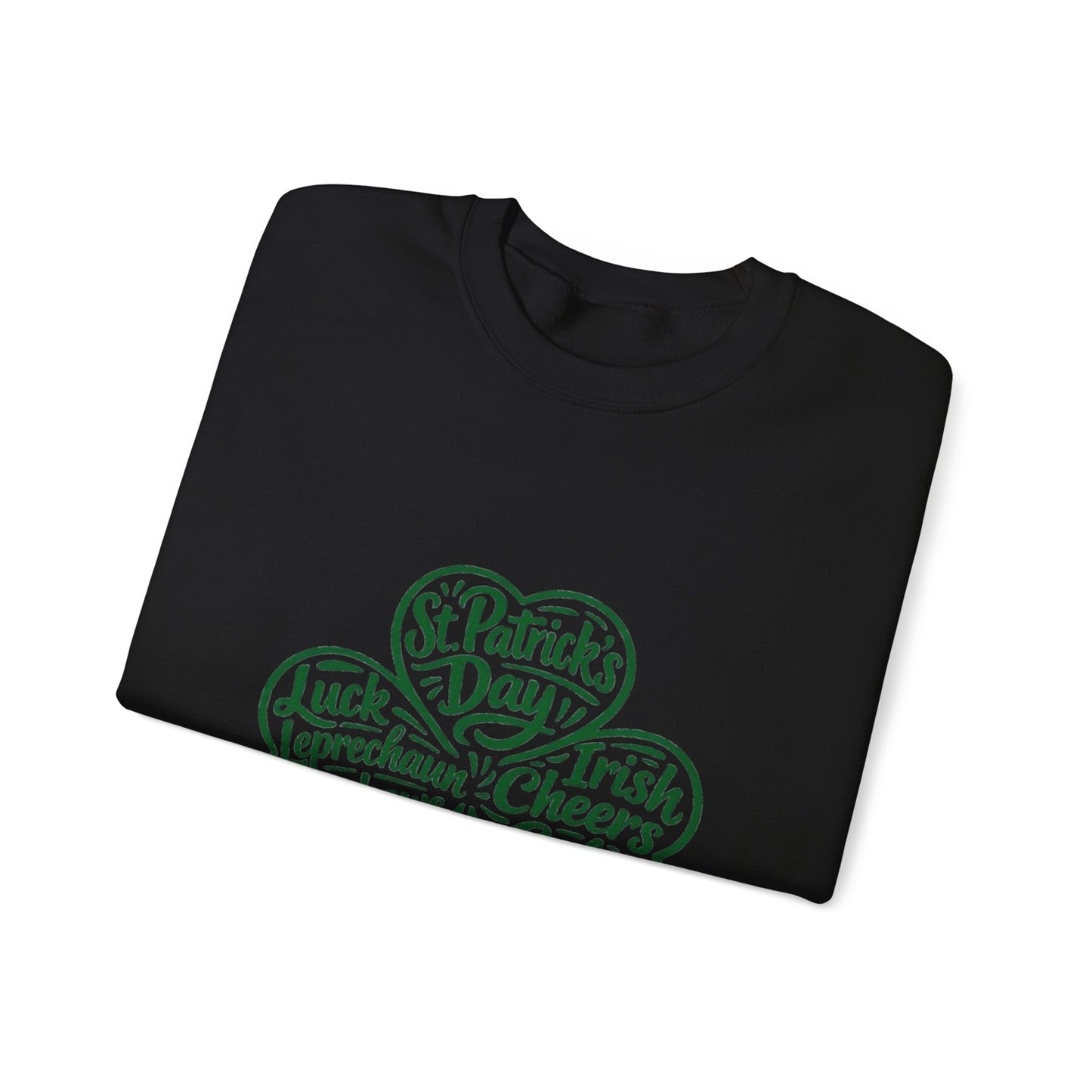 St. Patrick’s Day Shamrock Crewneck Sweatshirt Irish Cheers & Luck Design
