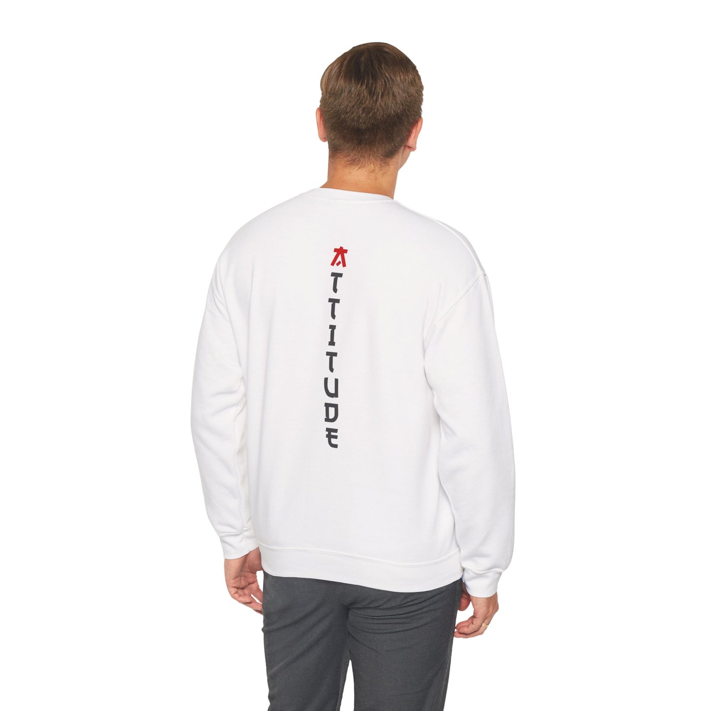 Attitude Text Sweatshirt — Bold Graphic Crewneck