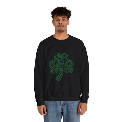 St. Patrick’s Day Shamrock Crewneck Sweatshirt Irish Cheers & Luck Design