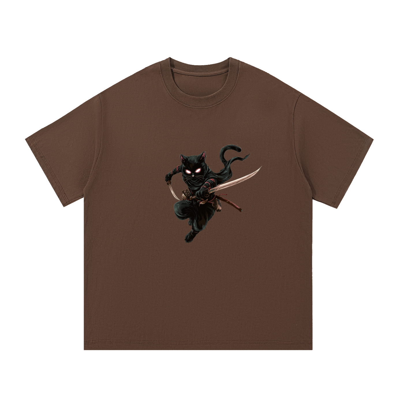 Ninja Cat Essential Graphic Cotton T-Shirt